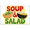 Signmission Soup & Salad Banner Heavy Duty 13 Oz Vinyl with Grommets Single Sided B-60 Soup & Salad - alternate 1